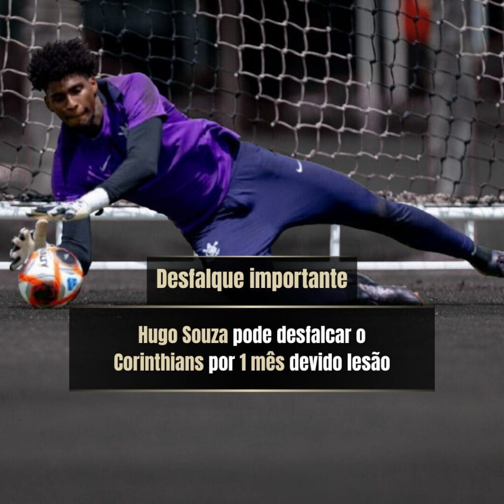 Hugo souza pode desfalcar Corinthians por até 1 mês devido lesão